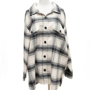 Sanctuary Moonstone Plaid The Schacket Jacket Size 1X